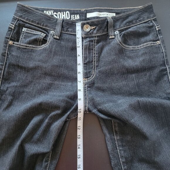 DKNY SOHO Jeans, Women’s 12, Embroidered Pockets and Button Detail, Cotton Jeans - Picture 13 of 14